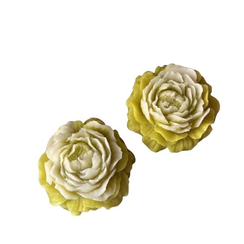 Yellow Floating peaony Candle aset of 4 Pieces for Diwali/Home décor/Gift Item